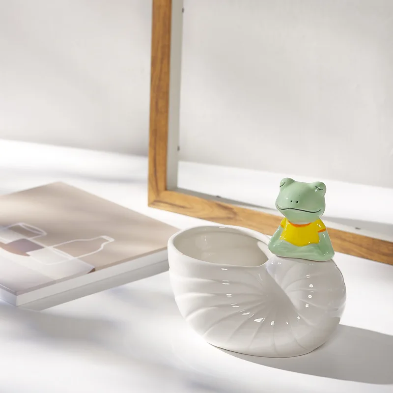 Креативный керамический горшок для суккулентов цветочный животных создания