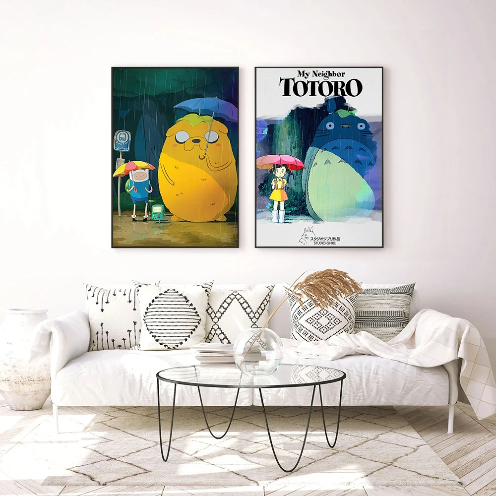 Мой сосед Тоторо Миядзаки Хаяо классический аниме плакат настенный кино