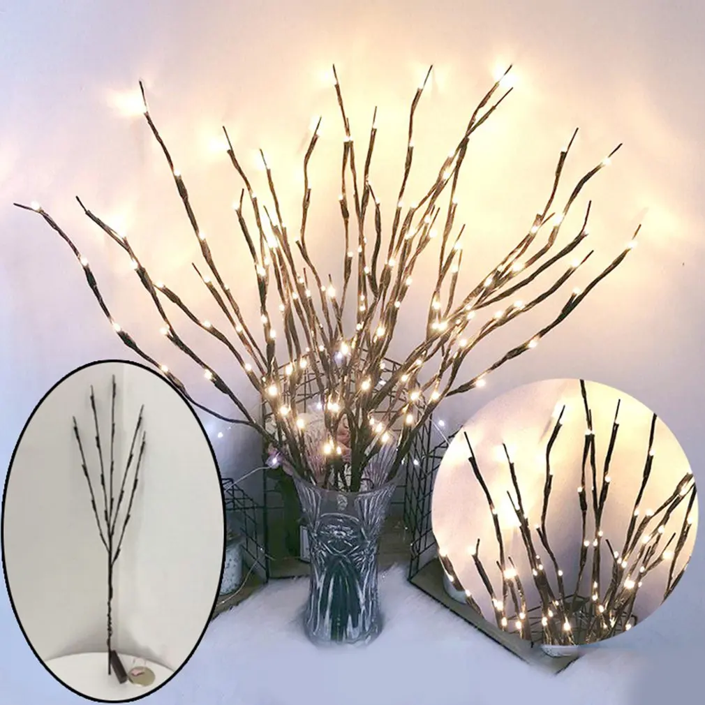 

Newest 20 Bulbs LED Fairy Light Vase Flower Branch Home Party Decoration Lamp Floral String Lights Christmas Garden Decoration