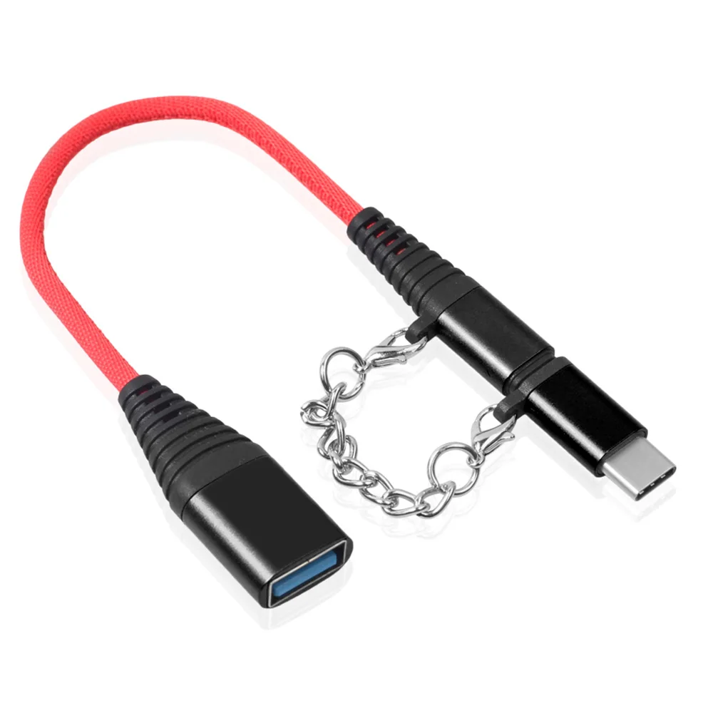 Кабель-адаптер ANKNDO 2 в 1 с USB на Micro Type-C | Мобильные телефоны и аксессуары