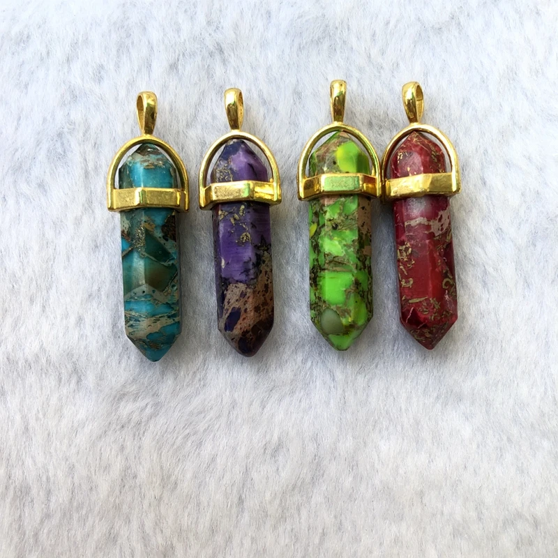 Оптовая продажа 4 шт. зеркальные бусины исцеляющая чакра 8x32 мм зеркальная точка |