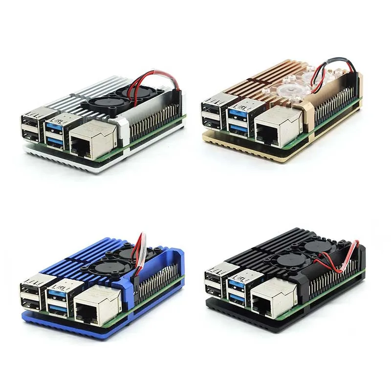 Оригинальный Raspberry Pi 4 Model B Kit + алюминиевый чехол теплоотвод 3 А переключатель