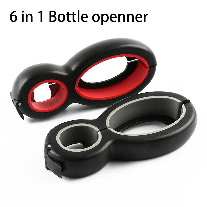 Открывалка для бутылок винтовая крышка баночка ключ 6 в 1 многофункциональная