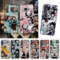 yndfcnb kimetsu no yaiba demon slayer anime phone case for samsung a51 a71 a40 a50 a70 a10 a20 a30 a6 a7 a8 a9
