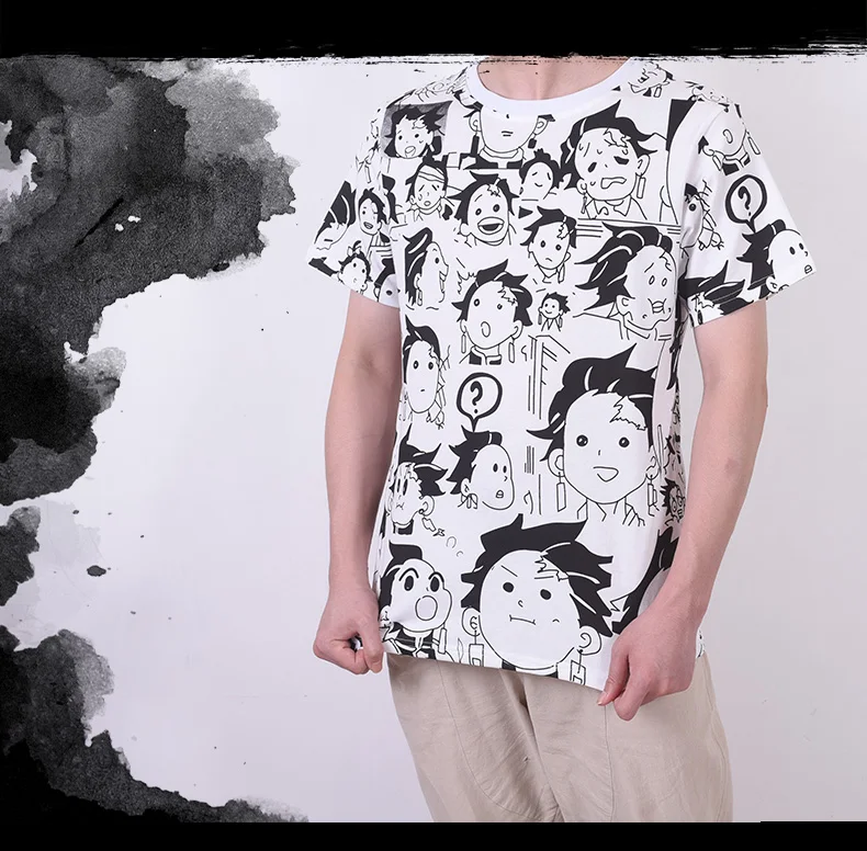 Костюм для косплея «Demon Slayer Kimetsu no Yaiba» Kamado Tanjirou; забавная Милая футболка; хлопковый свитер; толстовки; пуловер; спортивная одежда