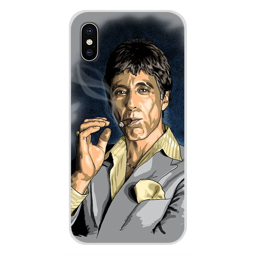 Scarface Тони Монтана удивительно для samsung A10 A30 A40 A50 A60 A70 Galaxy S2 Note 2 3 большое ядро Prime прозрачных чехлов из термопластичного полиуретана(TPU) на телефоны