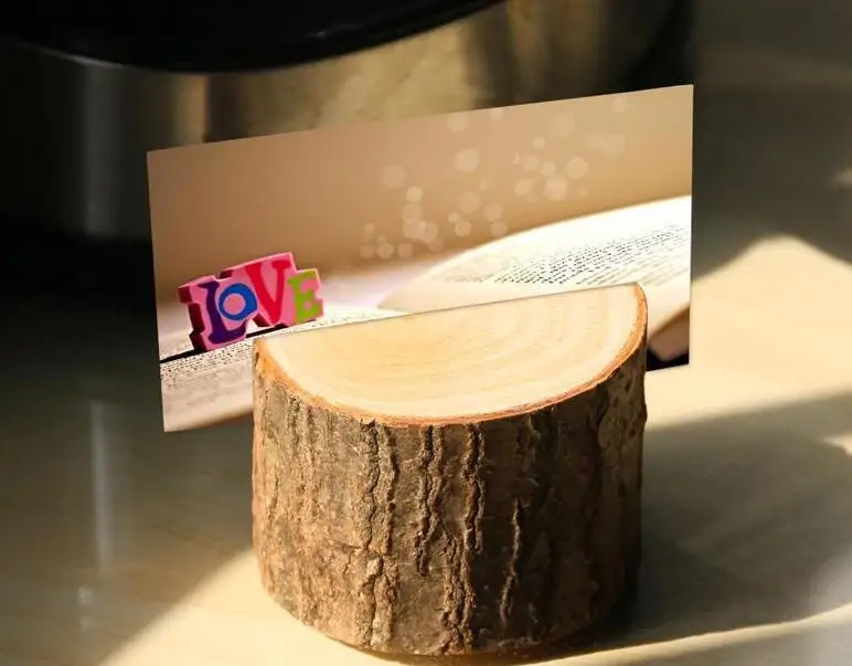 Пень craft место держатель для карт деревенский стиль сиденья папка фото клип