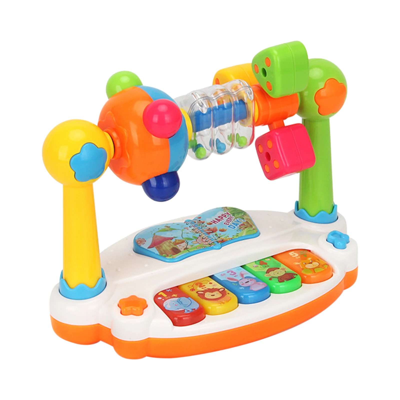 

Early Education Activity Animal Playing Multifunctional Rotatable Funny Kids Baby With Colorful Light Musical Learning Toy Gift