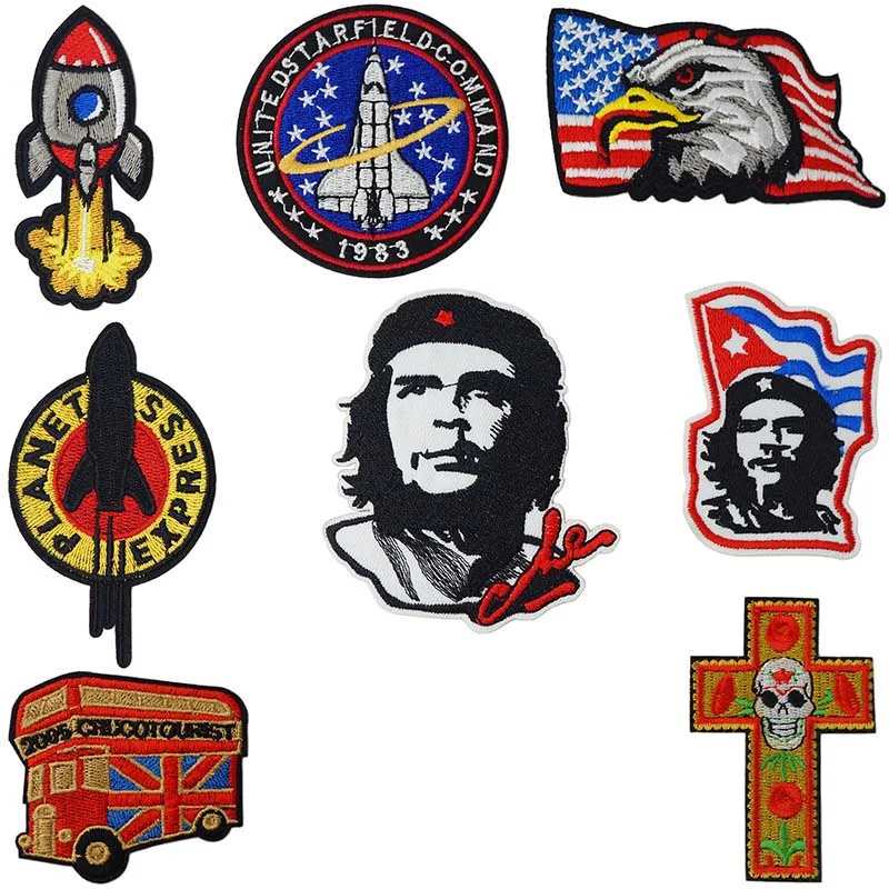 Нашивки с помощью утюга в космосе ракета астронавт швейная вышитая аппликация