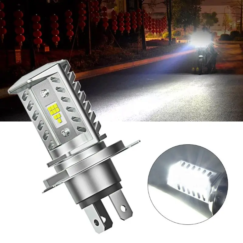 H4 15 Вт CSP 9SMD светодиодный ная мотоциклетная лампа фары HID Высокий/Низкий Луч 1600 лм