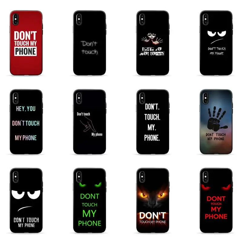 

dont Touch My phone Phone Case for iPhone 7 8 11 12 Pro X XS Max XR Samsung A S 10 20 30 50 70 Plus pro funda