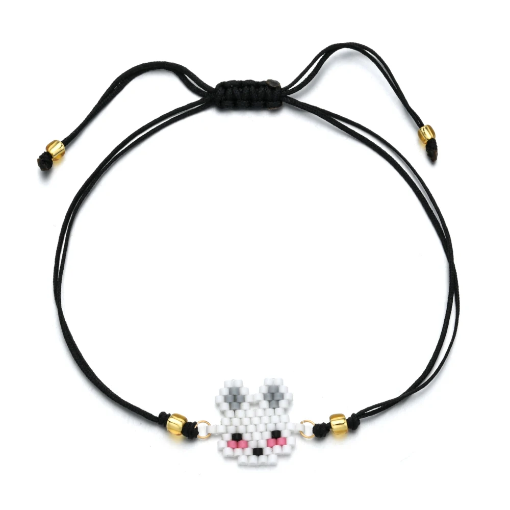 A23 Diy тканая веревка Miyuki браслет из бисера Boho Санта Клаус браслет с лосем простой ручной работы браслет дружбы для женщин Подарки - Окраска металла: A23