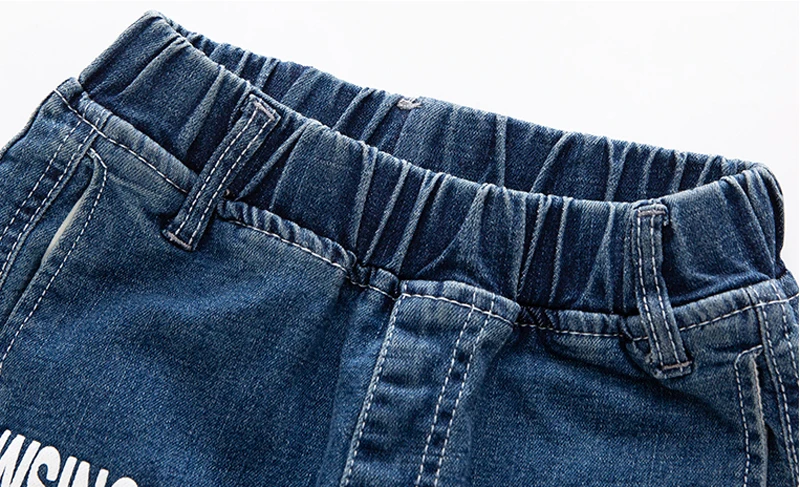 

IENENS Kids Boys Casual Jeans Cowboy Haren Pants Children Denim Clothing Long Bottoms Baby Boy Letter Trousers