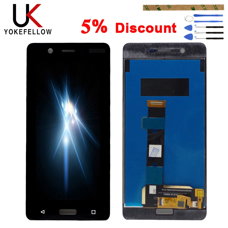 Протестированный ЖК-дисплей для Nokia 5 TA-1024 TA-1027 TA-1044 TA-1053 ЖК-дисплей с сенсорным экраном в сборе