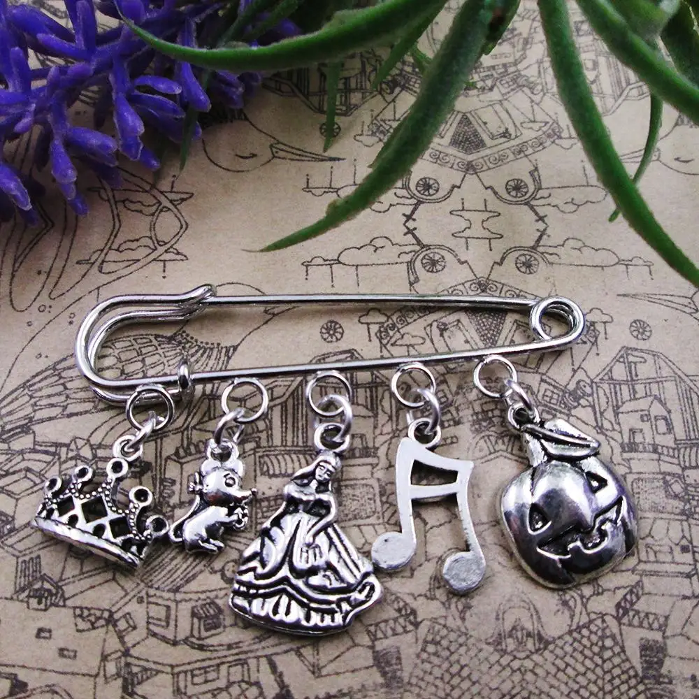 

Мышь Pumkin со сказочной тематикой Посеребренная амулет брошь подарок на день рождения