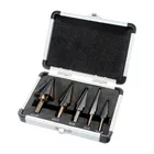 Набор ступенчатых сверл, комплект из 3 насадок 3-12 мм 4-12 мм 4-20 мм 4-32 мм, быстрорежущая сталь с титановым покрытием, для работ по дереву и металлу