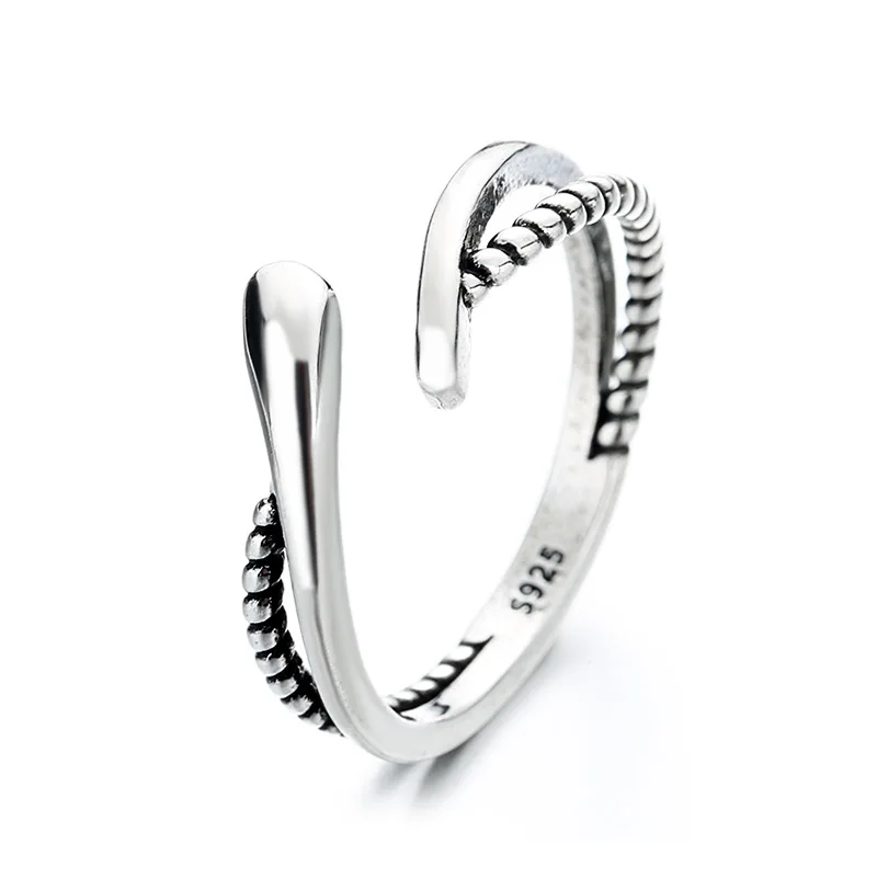 

Twist Rings for Women Open Ring Adjustable Finger CZ Alloy silver plating Set Summer Vacation Jewelry Fit Wedding Engagement
