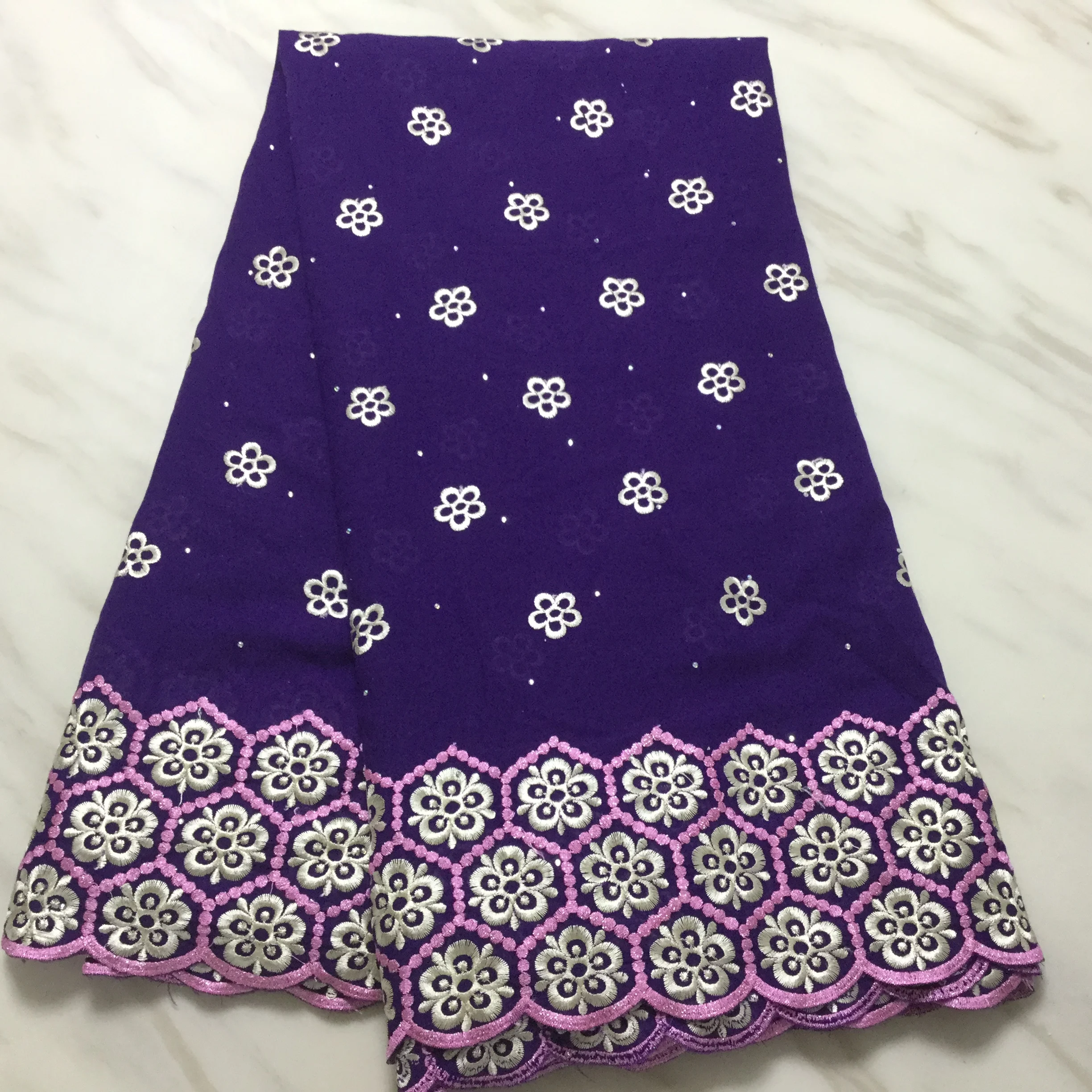 5 yard Swiss lace fabric 2019 latest heavy stones embroidery African cotton fabrics voile popular Dubai style FP1012 | Дом и сад