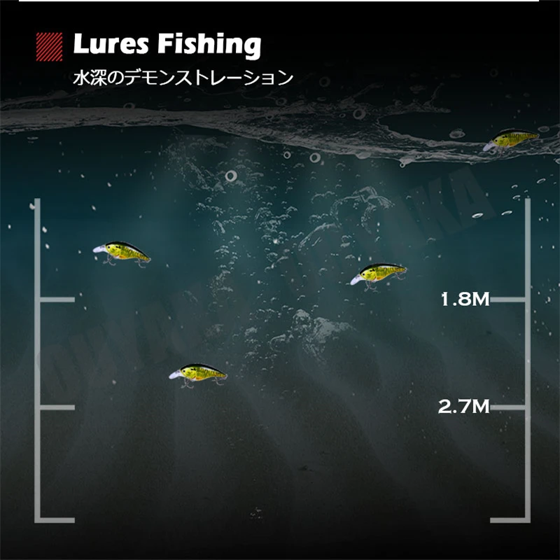 

Crankbait Fishing Accesorios Lure Isca Artificial Weights 10g 75mm Depth 1.8-2.7m Bait De Pesca Wobblers Tackle Pike Fish Leurre