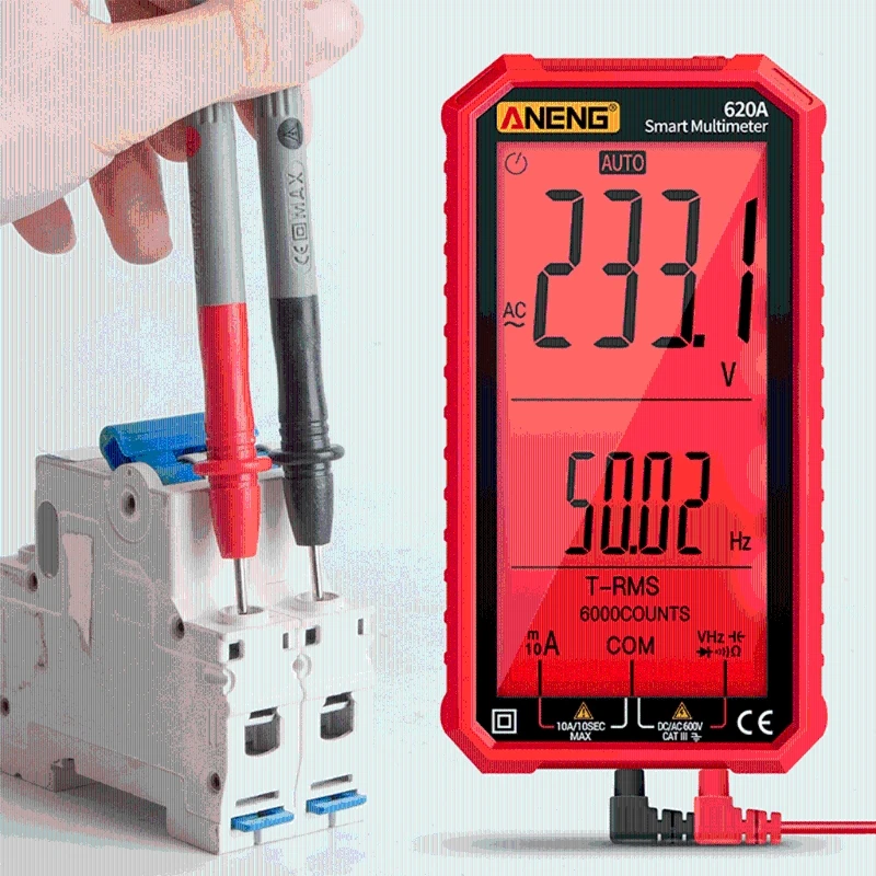 

Large Screen Auto-Range Digital Multimeter True-RMS Voltage with Amp Volt Ohm Capacitance Continuity Temp Frequency Diode Test