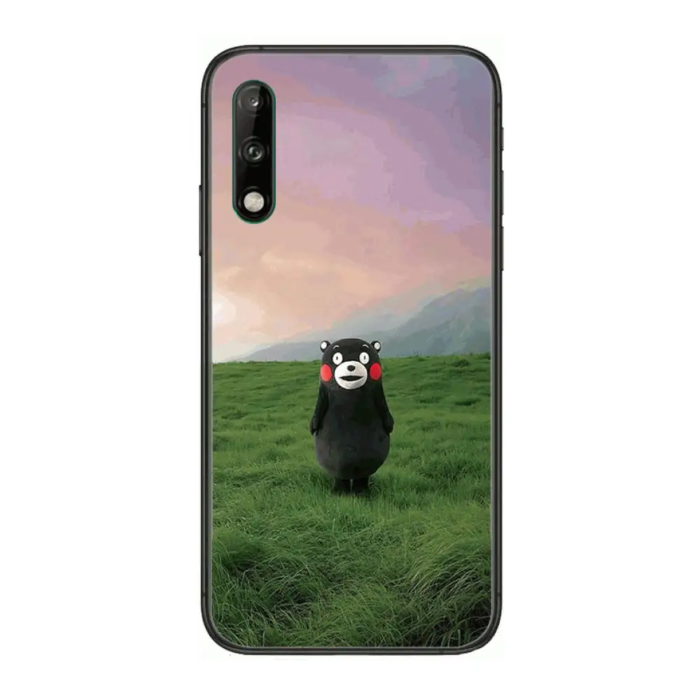 

Cartoon Kumamon Clear Phone Case For Huawei Y 5 6 7 8 9 A P S Pro 2020 2019 Black Etui Coque Hoesjes Comic Fashion
