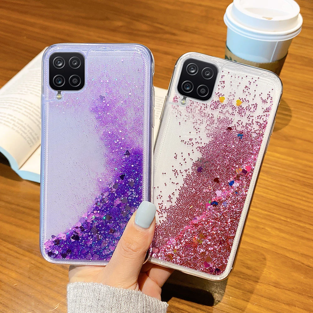 

Liquid Case For Samsung S10 Plus S20 FE S21 Ultra Case Glitter Cover A02 A12 A13 A21S A22 A32 A50 A51 A52 A71 A72 Soft Coques