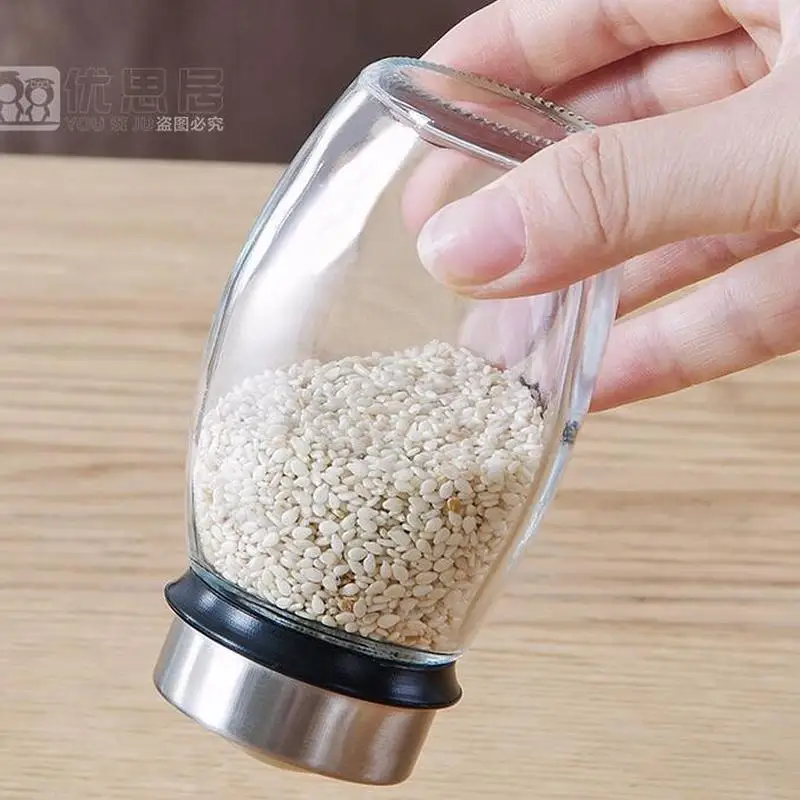 Стеклянная бутылка для хранения специй вращающаяся приправа коробка костюмов