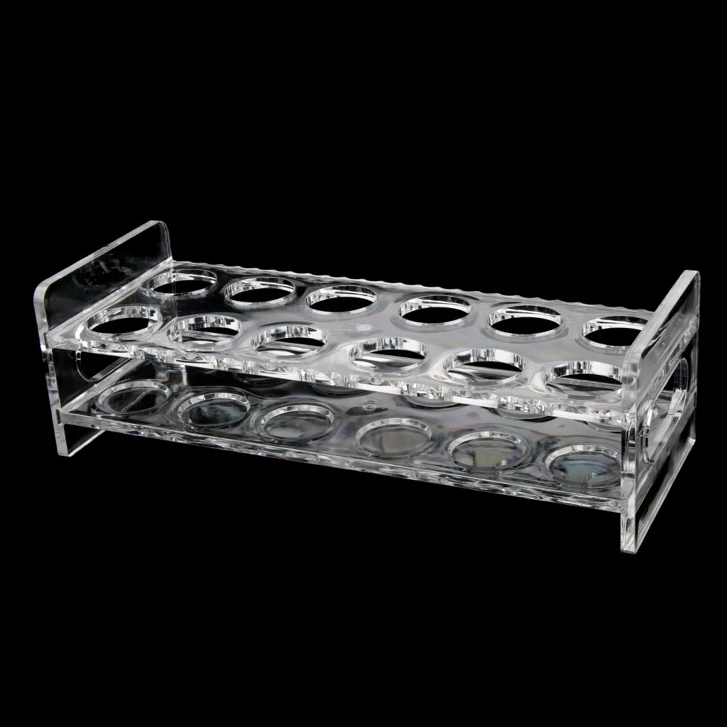 

12-Hole Clear Acrylic Shot Glass Holder Rack Barware Whisky Cup Serving Tray Vodka Rum Tequila Cocktail Set Organizer