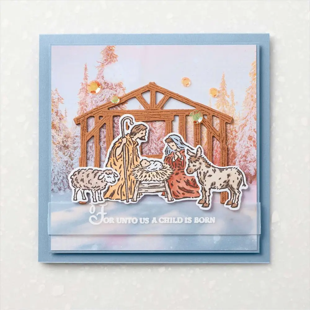 

PEACEFUL NATIVITY Metal Cutting Dies and Stamps For Scrapbooking Paper Card Making 2020 New Embossing Die Cut Handmade Crafts