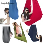 Хлопковый гамак-качели для детей и взрослых, подвесная койка для сенсорной детской терапии, мягкая эластичная Подвеска для посылки, качели на сиденье