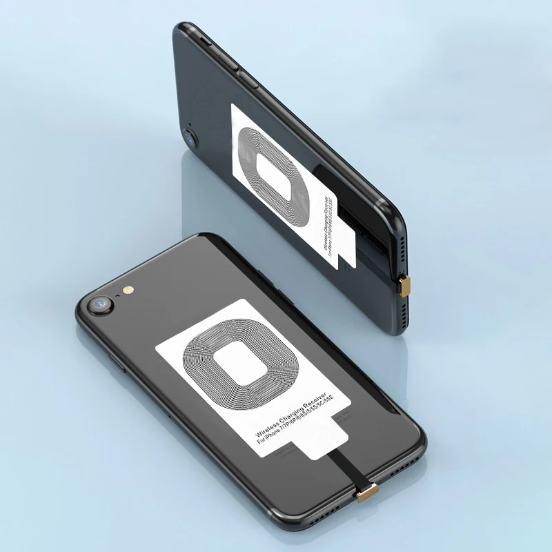 Ультратонкий беспроводной зарядный приемник Qi адаптер для iPhone 7 6 6s Plus 5 5s 5c SE