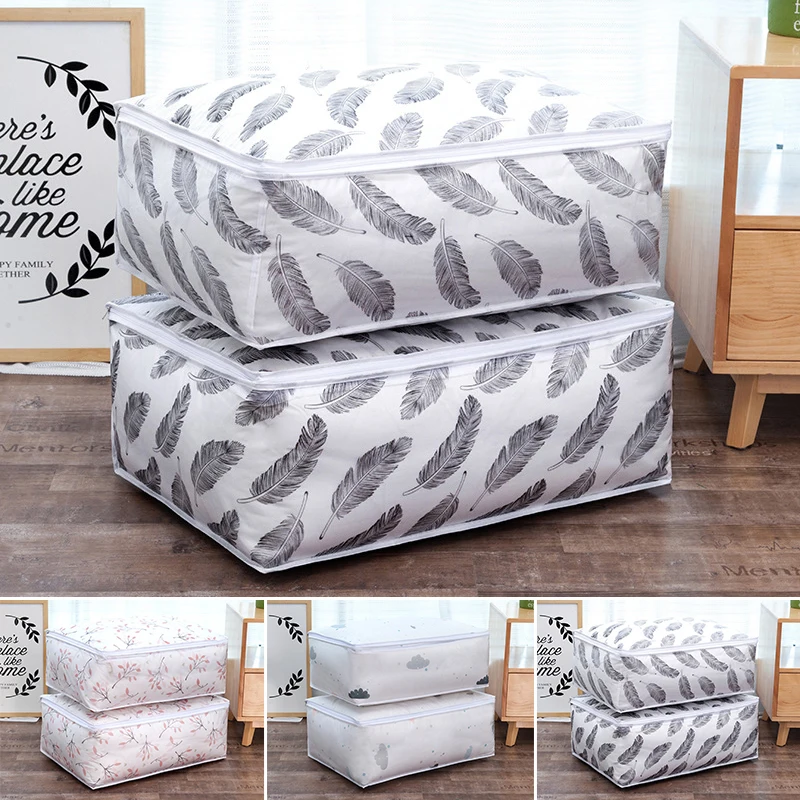 

Storage Organizer Bag Zipped For Quilt Pillow Clothes Blanket Bedding 55*36*20cm
