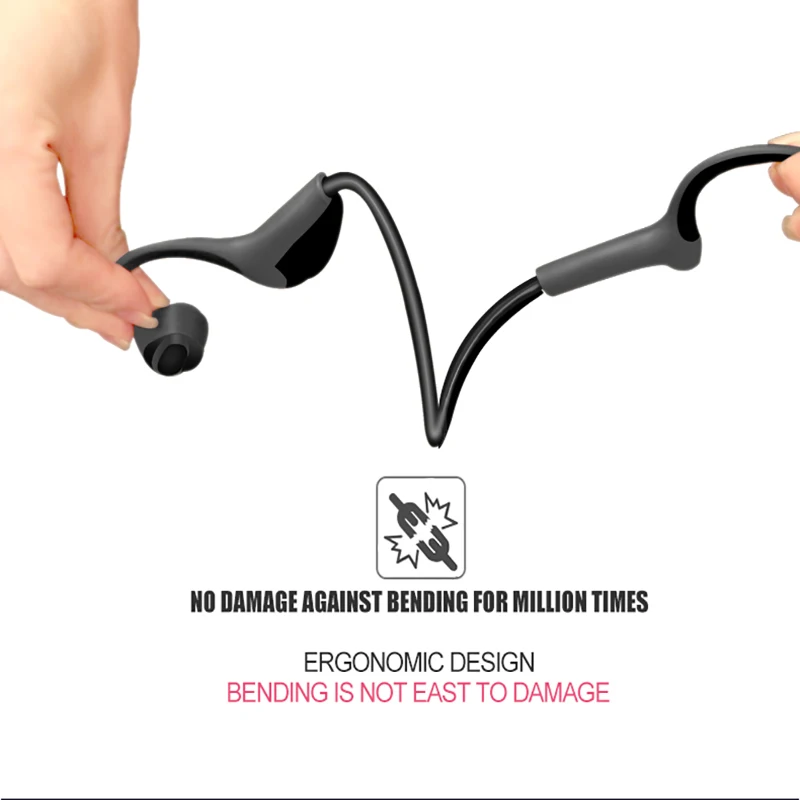 Bone Conduction Bluetooth Earphone Wireless Headset Outdoor Sport 5.0 Stereo Ipx 5 Waterproof For All Phone | Электроника