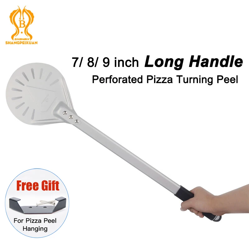 SHANGPEIXUAN длинная ручка 7/ 8/ 9 дюймов перфорированная Поворотная лопатка для пиццы