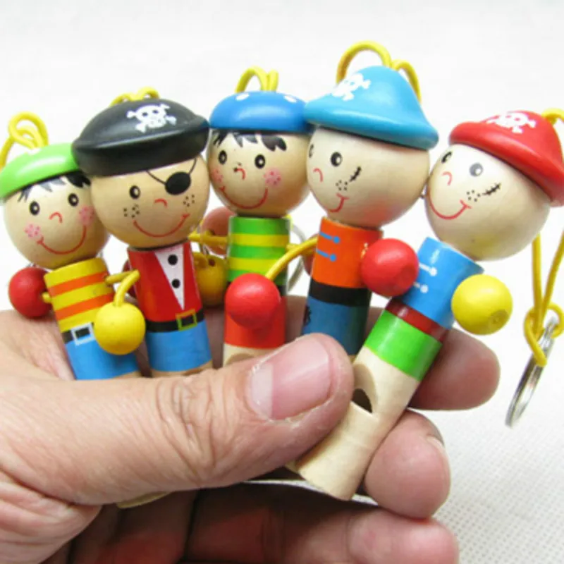 1 шт. деревянные мини игрушки для детей свист мультяшного животного Забавный