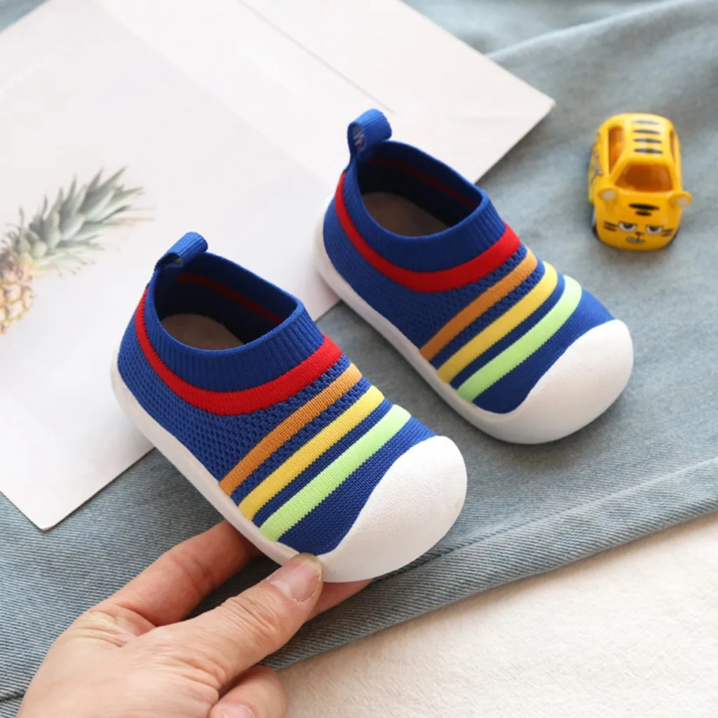 

Toddler Children Kids Girls Boys Breathable Mesh Running Sport Sneakers Casual Rainbow Shoes Sport Shoes Toddler Shoes For Baby