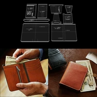 wallet type drawing acrylic template pattern handmade leather goods diy leather hobby production design plate mold