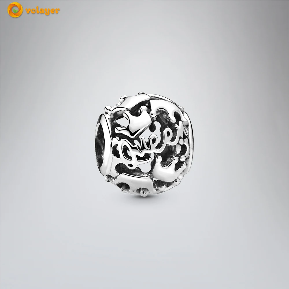 

Volayer 925 Sterling Silver Beads Queen & Regal Crowns Charms fit Original Pandora Bracelets Women Jewelry Making Birthday Gift