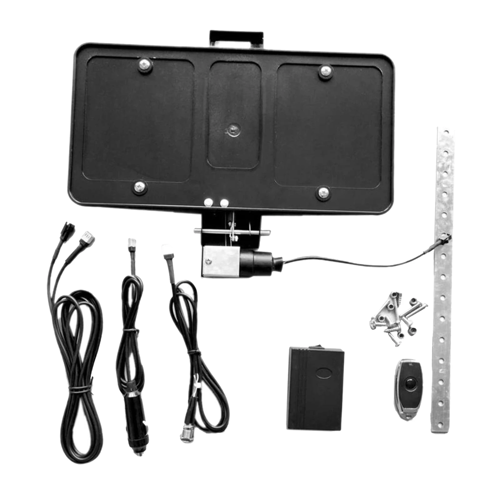 Shutter Cover Up Flip Retractable Electric Stealth License Plate Frame with Remote Control Bracket Holder Rust Proof