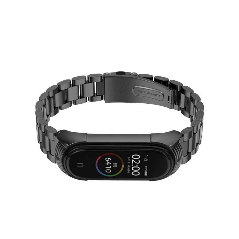 Ремешок для часов Xiaomi Miband 4 металлический браслет из нержавеющей стали mi band 3