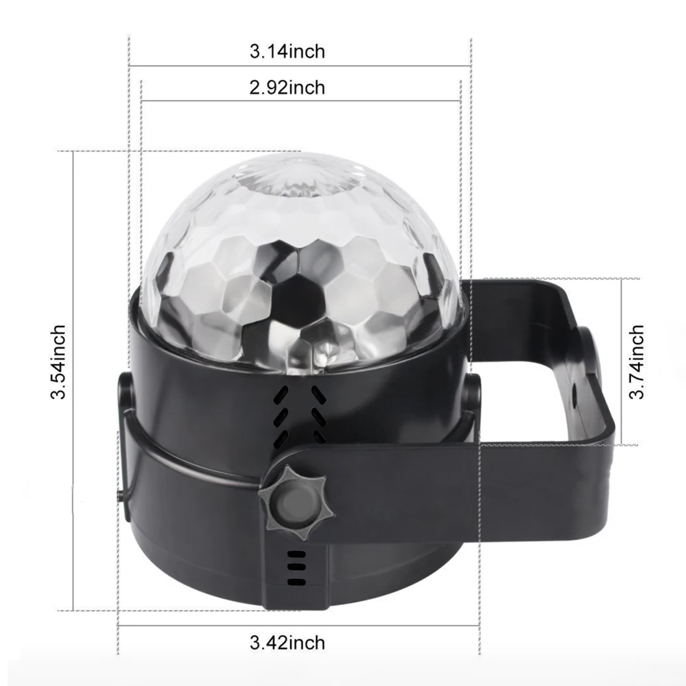 Светодиодный светильник для дискотеки музыкальный звуковой активированный