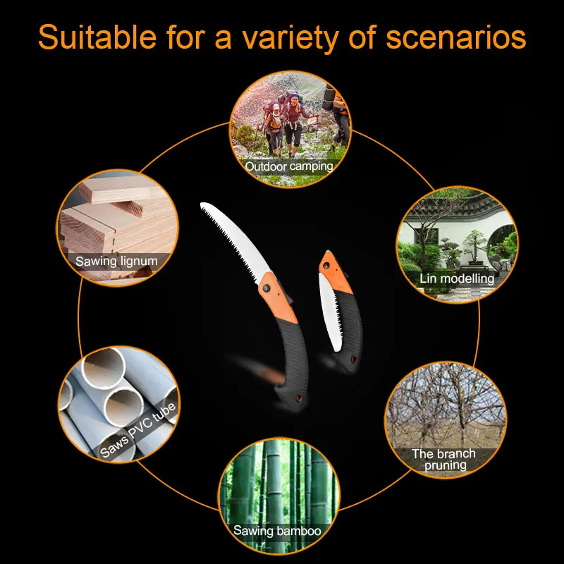 Складная пила для обрезки деревьев Кемпинг Садоводство Охота резка дерево ПВХ