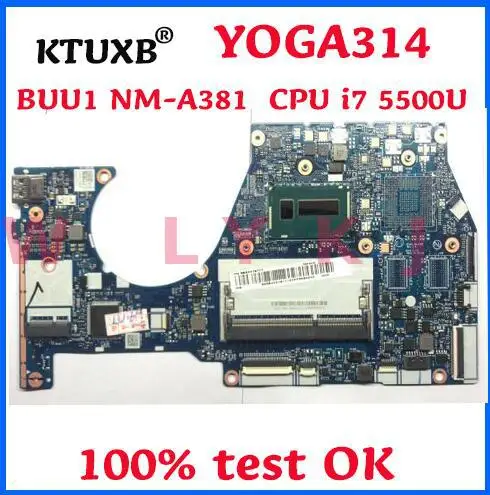 KTUXB BUU1 NM A381 материнская плата для ноутбука Lenovo YOGA 3 14 YOGA3 ноутбук Процессор i7 5500U DDR3