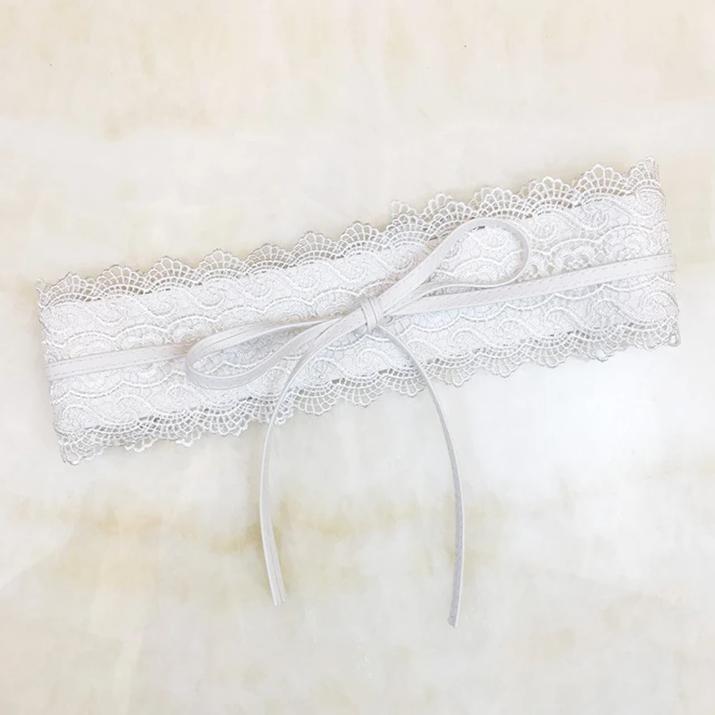 Новинка женский кружевной корсет с бантом широкие ремни для женщин черный белый