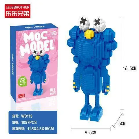 

Tide Brand Small Particles Assembled Building Blocks Connecting Blocks Children's Toys Difficult Model Decoration Puzzle Gifts