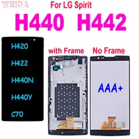 4 7 original lcd for lg spirit h440 h442 lcd h420 c70 h422 h440n h440y lcd display touch screen digitizer assembly with frame