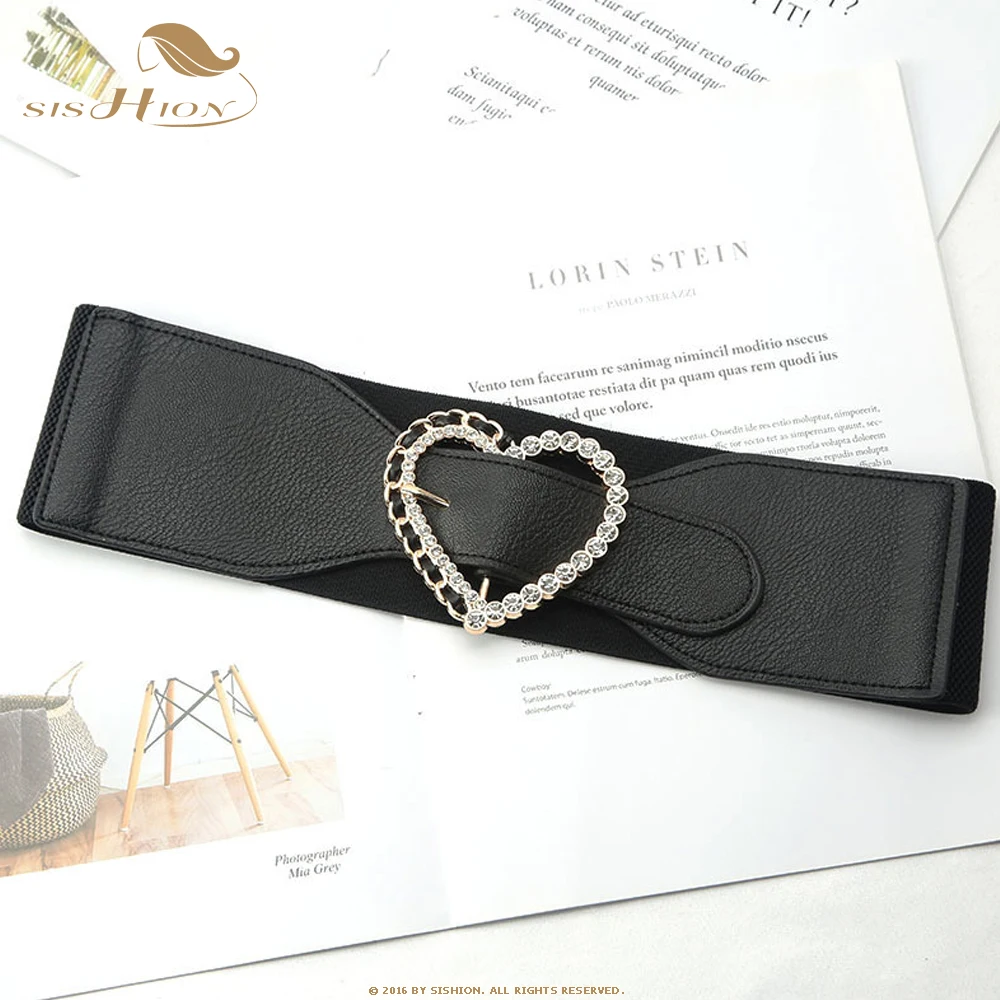 

Пояс с пряжкой в форме сердца для женщин, эластичный пояс, широкий эластичный пояс, пояс для пальто, корсет QZ0374