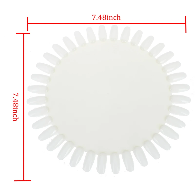 

False Natural Clear Nail Art Pro Chart Stick Nails Round Wheel Polish Acrylic Display Polish Cosmetic Practice Tips Board Tools