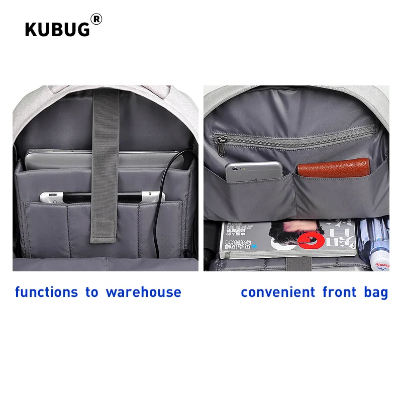 Школьные рюкзаки KUBUG, школьные ранцы для мальчиков и девочек, Подростковая USB зарядка для компьютера, противоугонная сумка для ноутбука, дорожная сумка