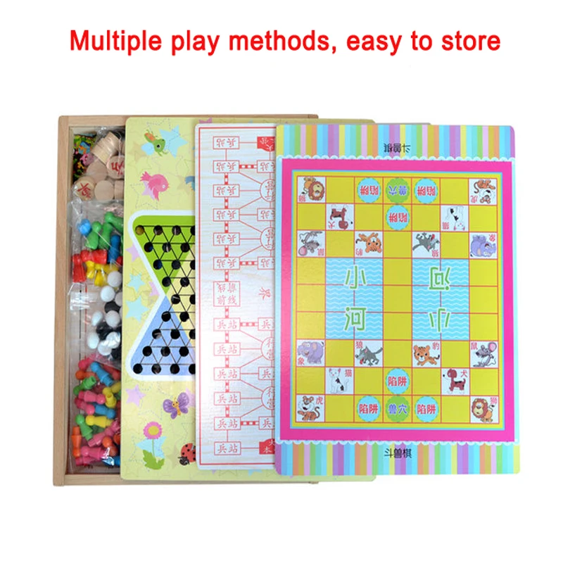 5 в 1 деревянные шахматы деревянная настольная игра полет Дети Классический